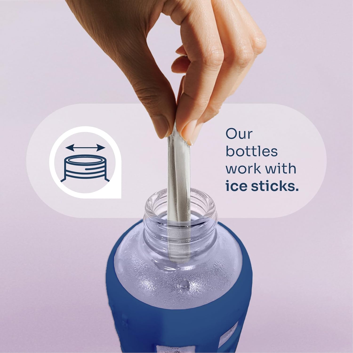 purifyou 40oz / 32oz / 22oz / 12oz Borosilicate Glass Water Bottle with Time & Volume Markers, Silicone Sleeve, Stainless Steel Lid | Reusable Glass Bottle for Water & Juice (22oz Chinese Porcelain) - Image 5