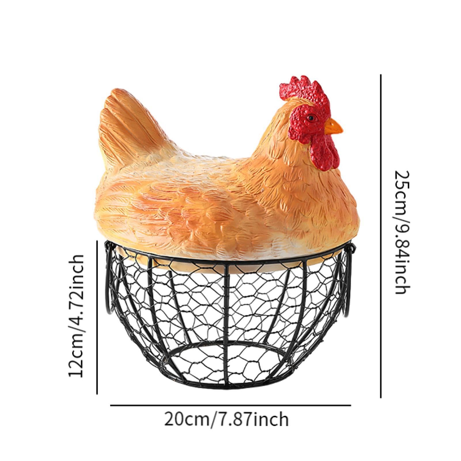 Panier à œufs, Boîte de Rangement pour œufs, Panier de Rangement Portable en Fil de Métal pour La Cuisine, Panier à Fruits pour -Manger