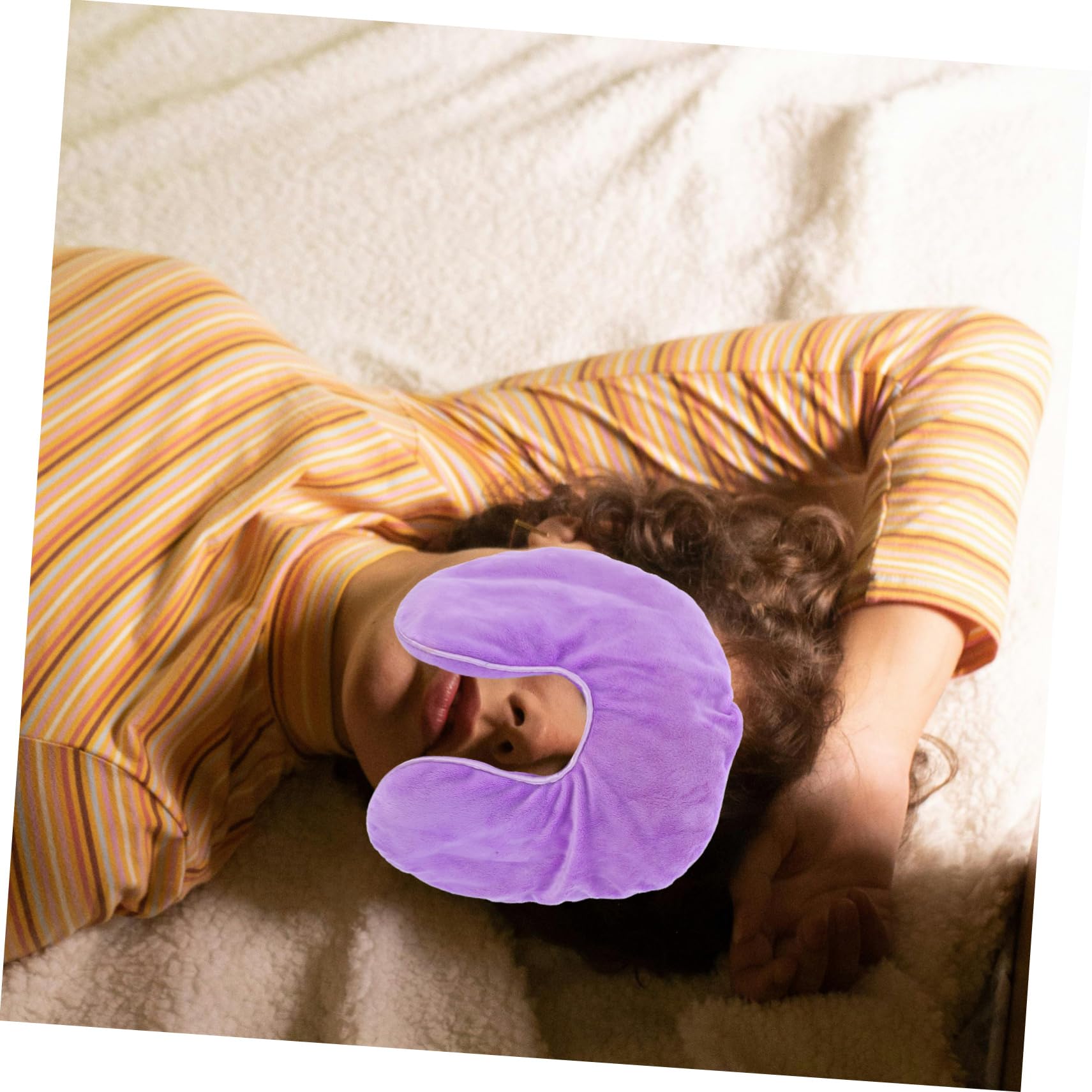 Yardenfun Masque pour Yeux Lavande Pondéré Masque de Thérapie Froid pour Dormir Soulagement des Yeux Secs Céphalées et pour Détente Voyage