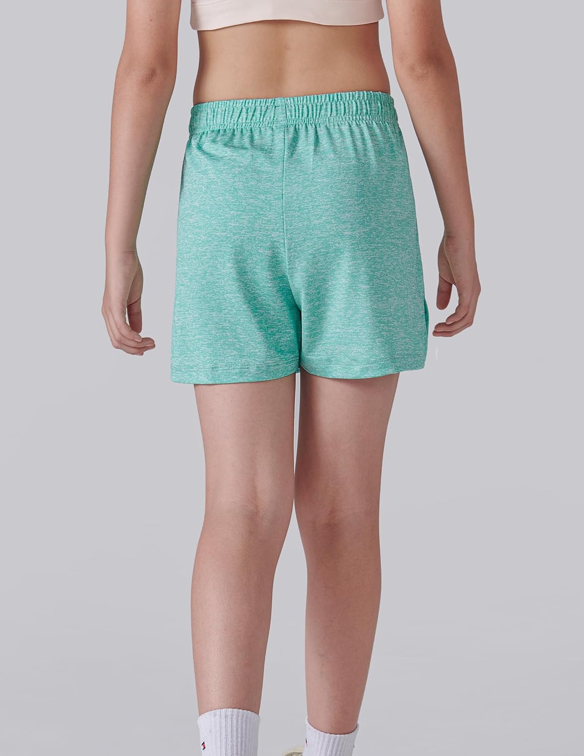 4 Pack Youth Girls Athletic Shorts 3", Girls Soccer Shorts, Kids Workout Gym Clothes Activewear Apparel with Zipper Pockets - Image 7