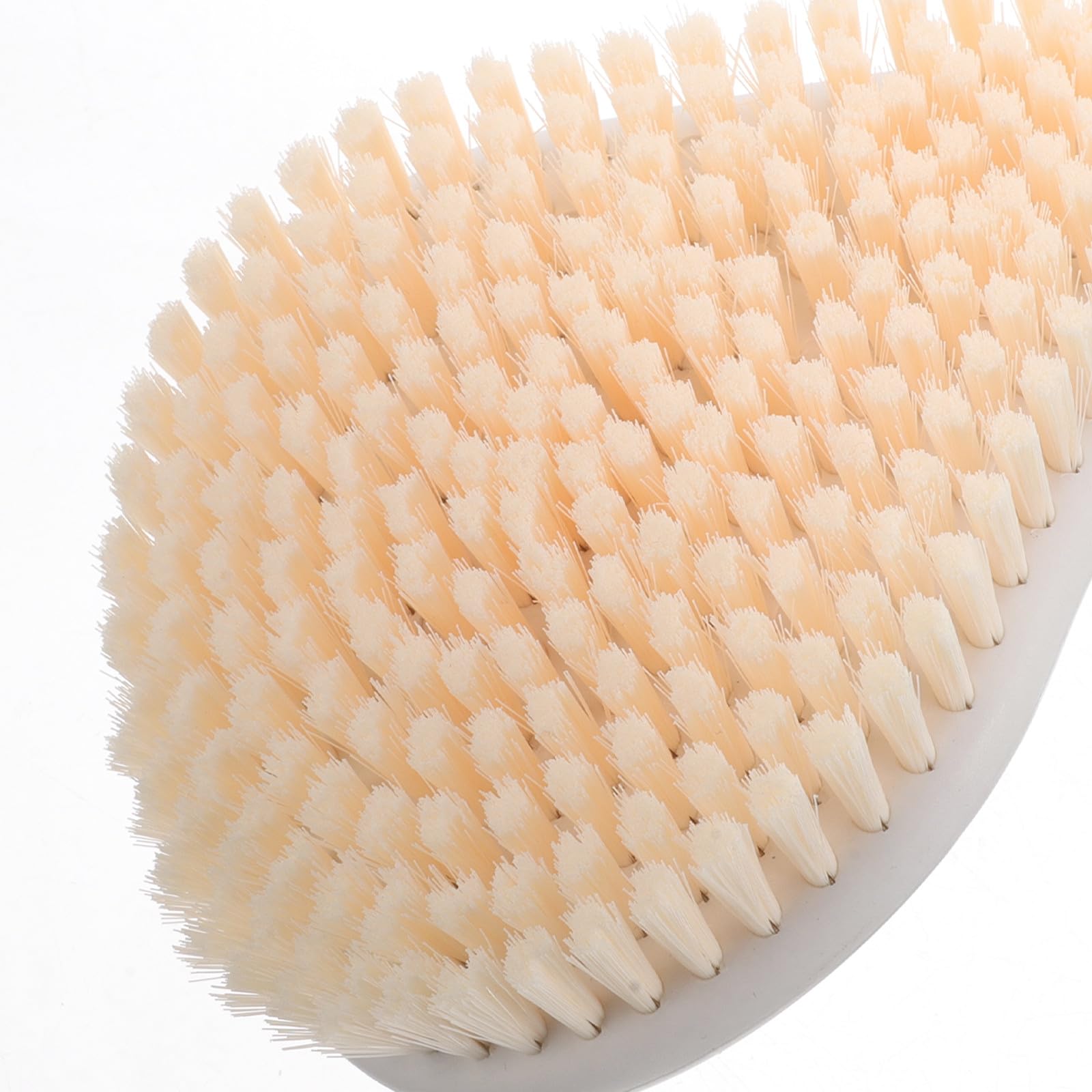 Cepillo Limpiador de Pies de Mango Largo para Ducha y Baño | Doble Cara, Abs y Pa, Color Blanco, Diseño Ergonómico, Limpieza Profunda de Piel Muerta