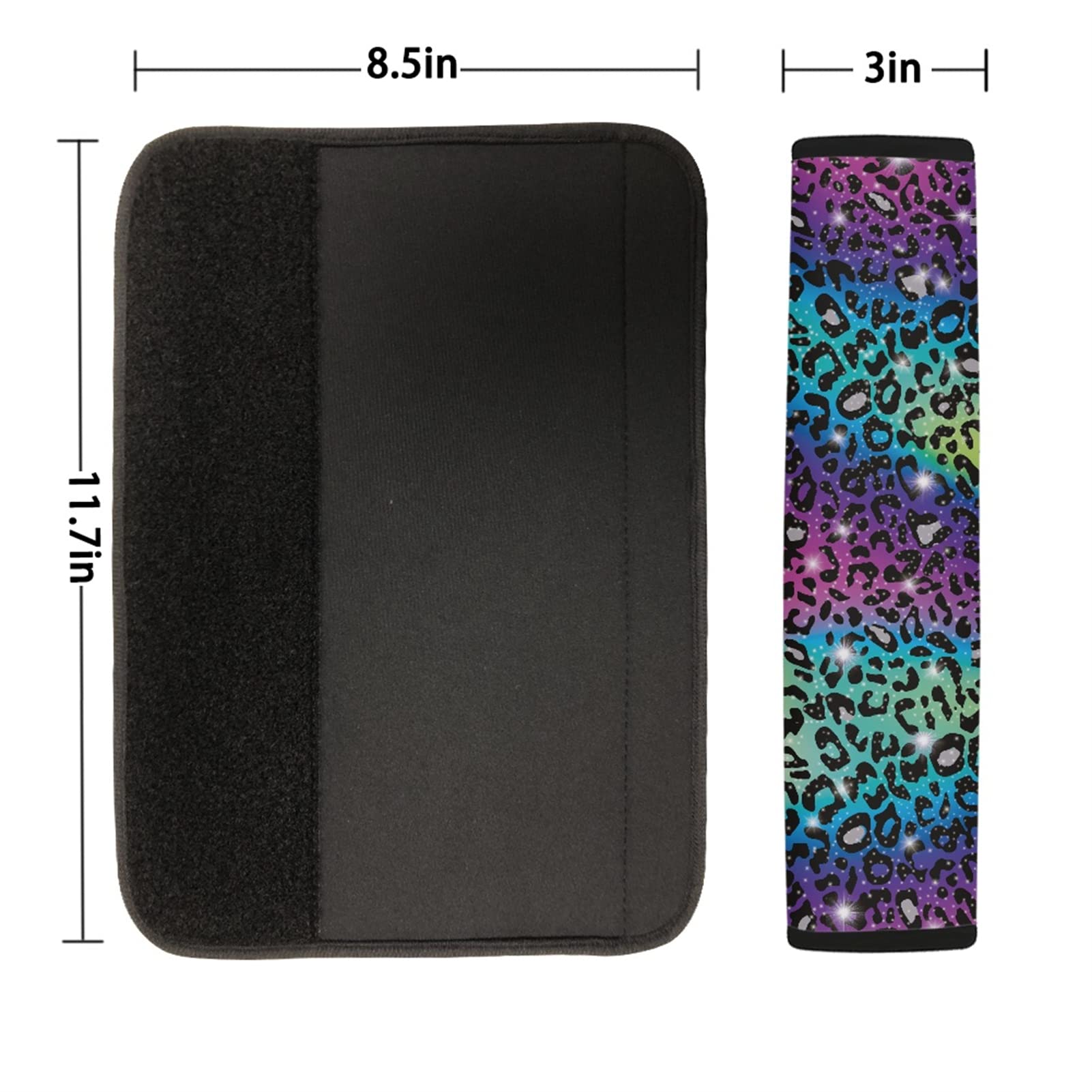 Coldinair Leopard Print Seat Belt Covers – 2 Pack Soft Shoulder Pads For Car & Bags
