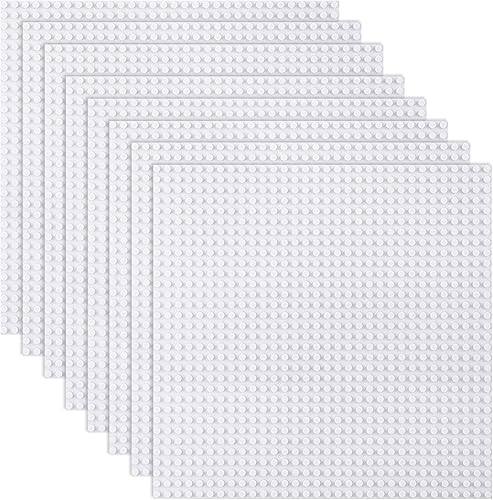 Placas base clásicas para construcción de ladrillos 100% compatibles con las principales marcas de placas base de 10 x 10pulgadas, paquete de 8