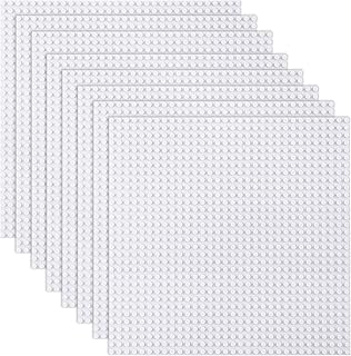 Classic Baseplates Building Plates for Building Bricks 100% Compatible with All Major Brands-Baseplate, 10" x 10", Pack of 8 (White)