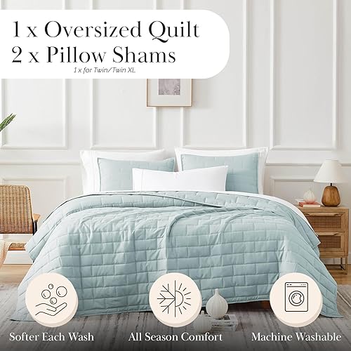 Vista 143 de Southshore Fine Linens, The Brickyard Collection -Juego de edredón ligero 02 - Hueso de ladrillo