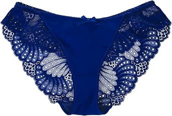 KELITCH Womens Lingerie Lace Hipster Panties Sexy Seamless Underwear Plus Size Briefs for Women Lingerie Black L