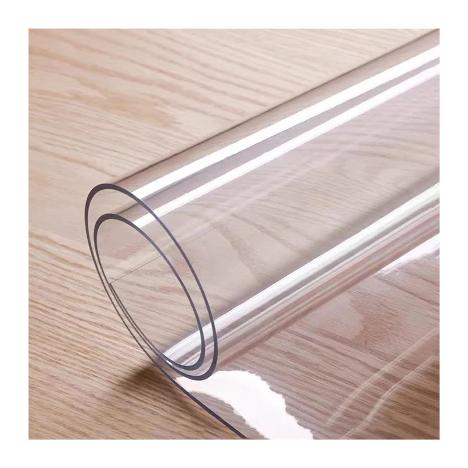 Clear Table Protector Transparent PVC Tablecloth, Soft Glass Crystal Table Mat, Oilproof And Waterproof, Suitable For Coffee, Dining, Desk(50x150cm)