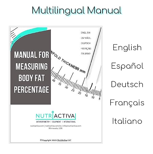 Miniatura 3 de Pinza de pliegue con software de grasa corporal y manual multilingüe (negro)
