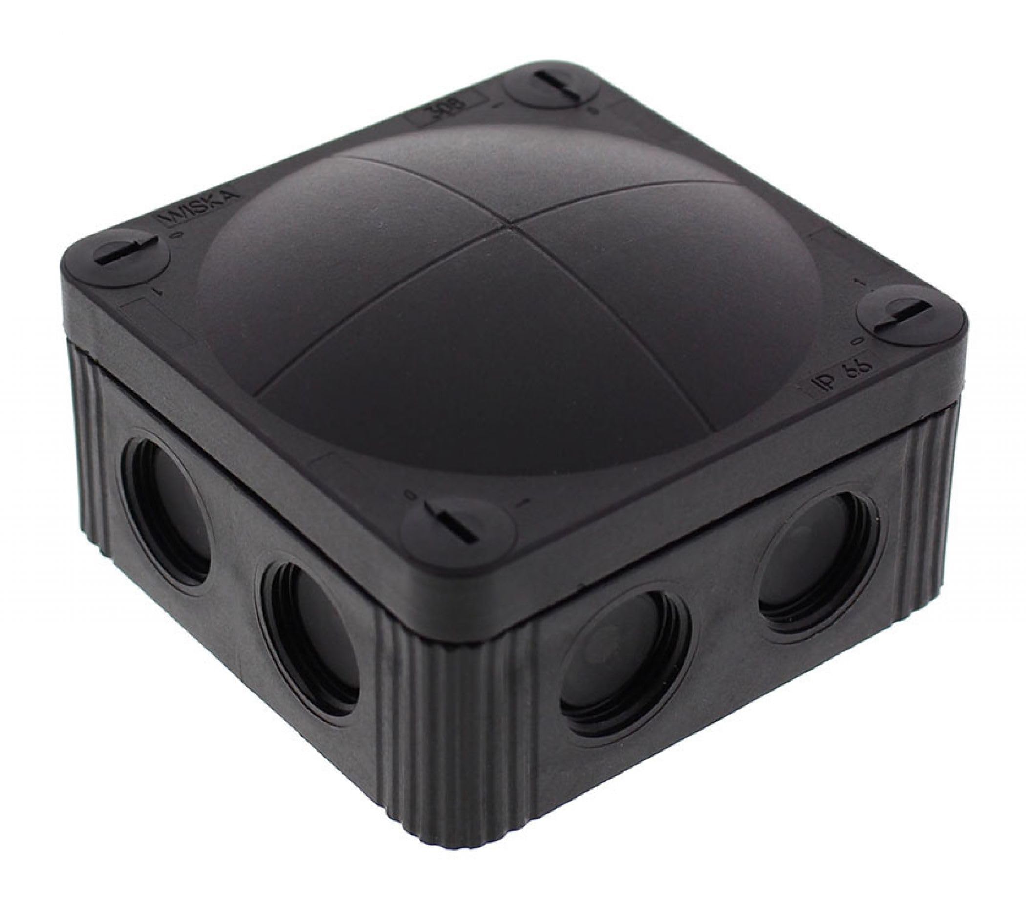 Wiska 10060581 Weatherproof Enclosure IP66 85 x 85 x 51mm (Black)
