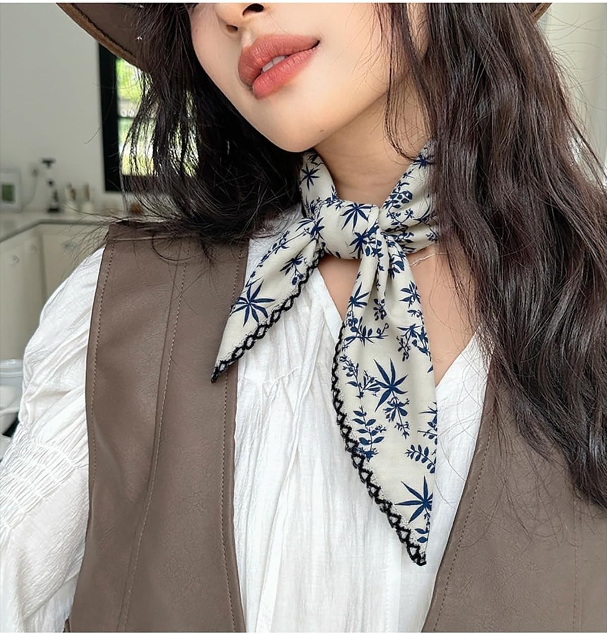 Large Cotton Bandana Headband, Head Wrap, Protective Coverage, Hair Neck Scarf for Women 28 x 28 inch - Image 4