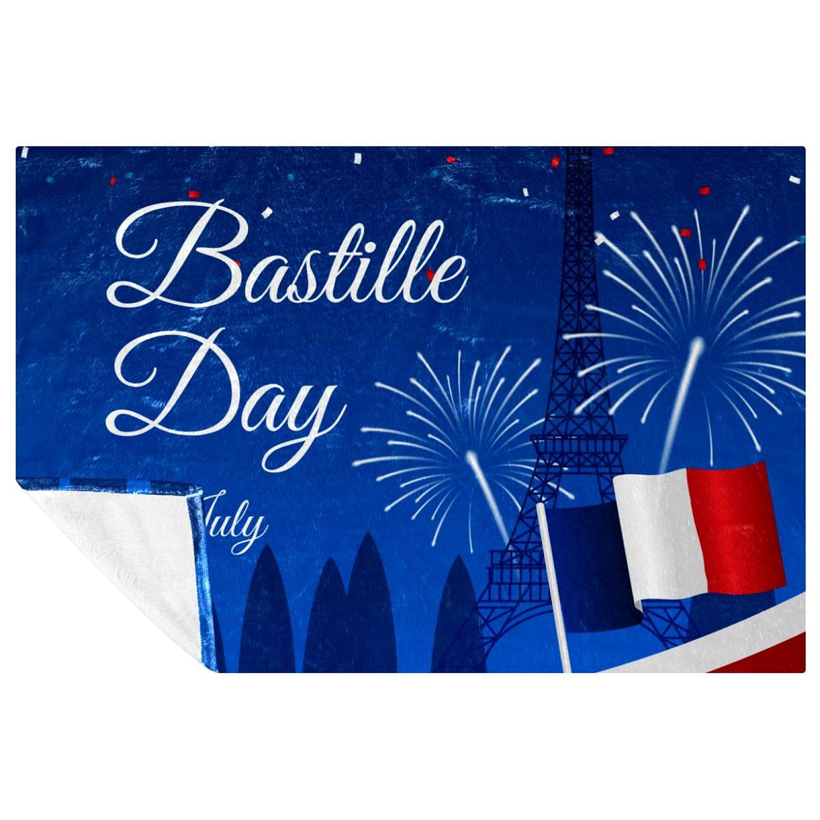Couverture 14 Juillet imprimée pour vos pique-niques et sorties camping