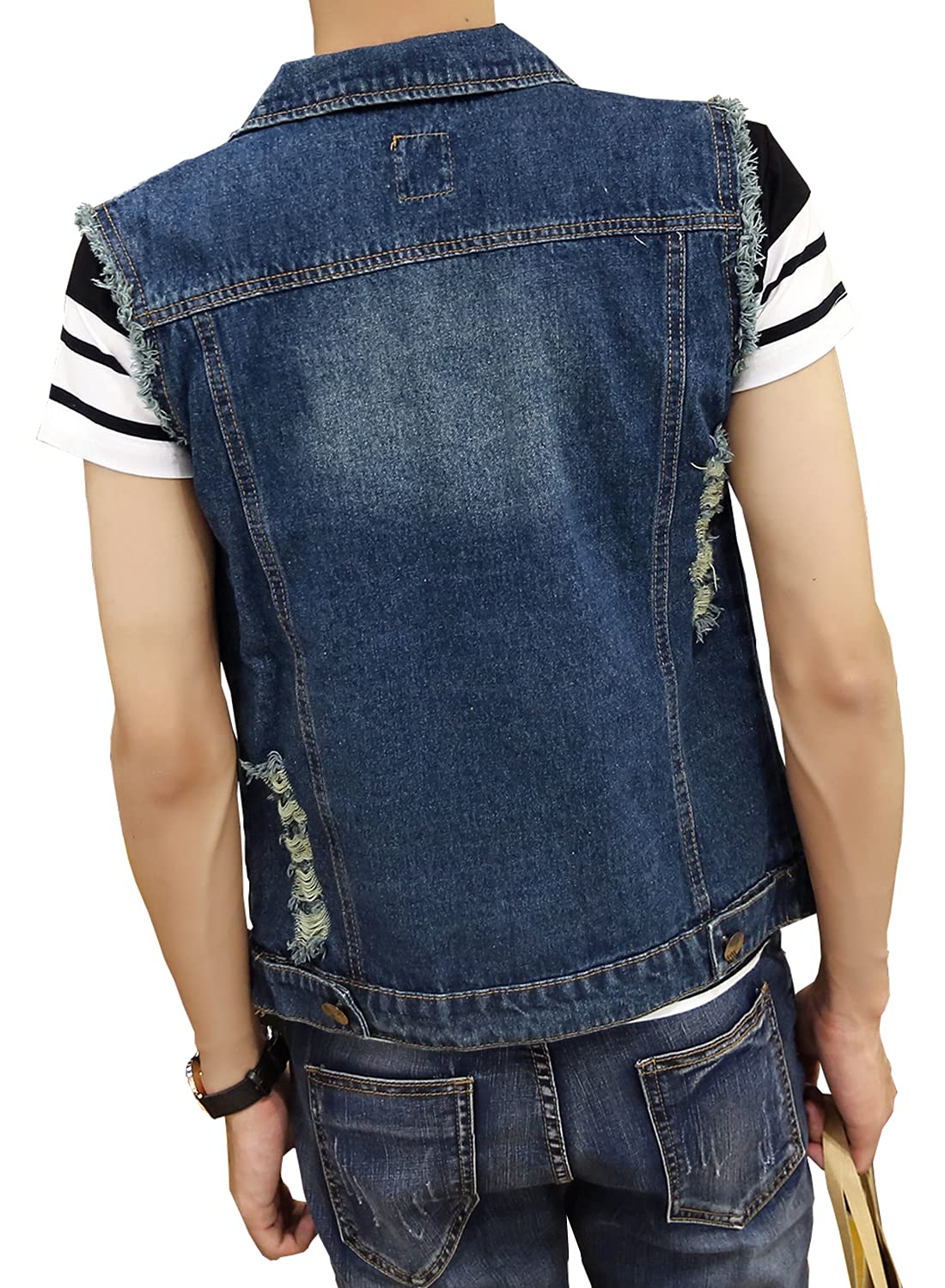 DAVID.ANN Jaqueta jeans masculina sem mangas estilo caminhoneiro em promoção! Veja a oferta e mais achadinhos de Jaquetas & Casacos 2 Hoje é o melhor dia para comprar DAVID.ANN Jaqueta jeans masculina sem mangas estilo caminhoneiro com aquele preço maroto! Promoção! Aproveite a oferta! 2