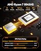 Mini PC GEEKOM A8, AMD Ryzen 7 8845HS, 32GB DDR5, 1TB SSD PCIe 4.0 | Diseñada para trabajos exigentes y tareas creativas con Ryzen AI, USB4, WiFi 6E, soporte para pantallas 8K y expansión versátil con tarjeta SD 4