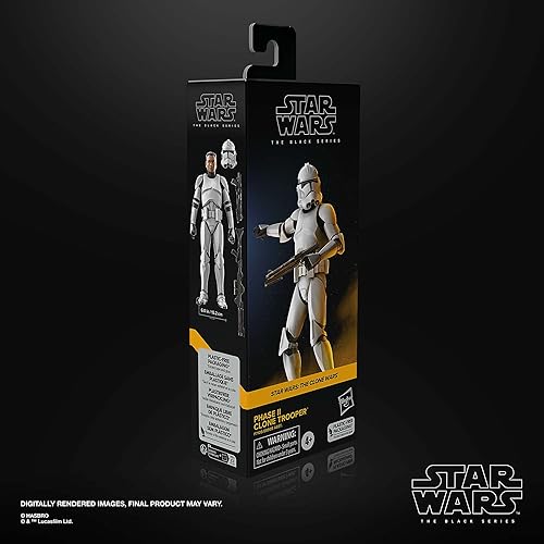 Miniatura 8 de STAR WARS The Black Series Phase II Clone Trooper, The Clone Wars - Figuras de acción de 6 pulgadas, a partir de 4 años