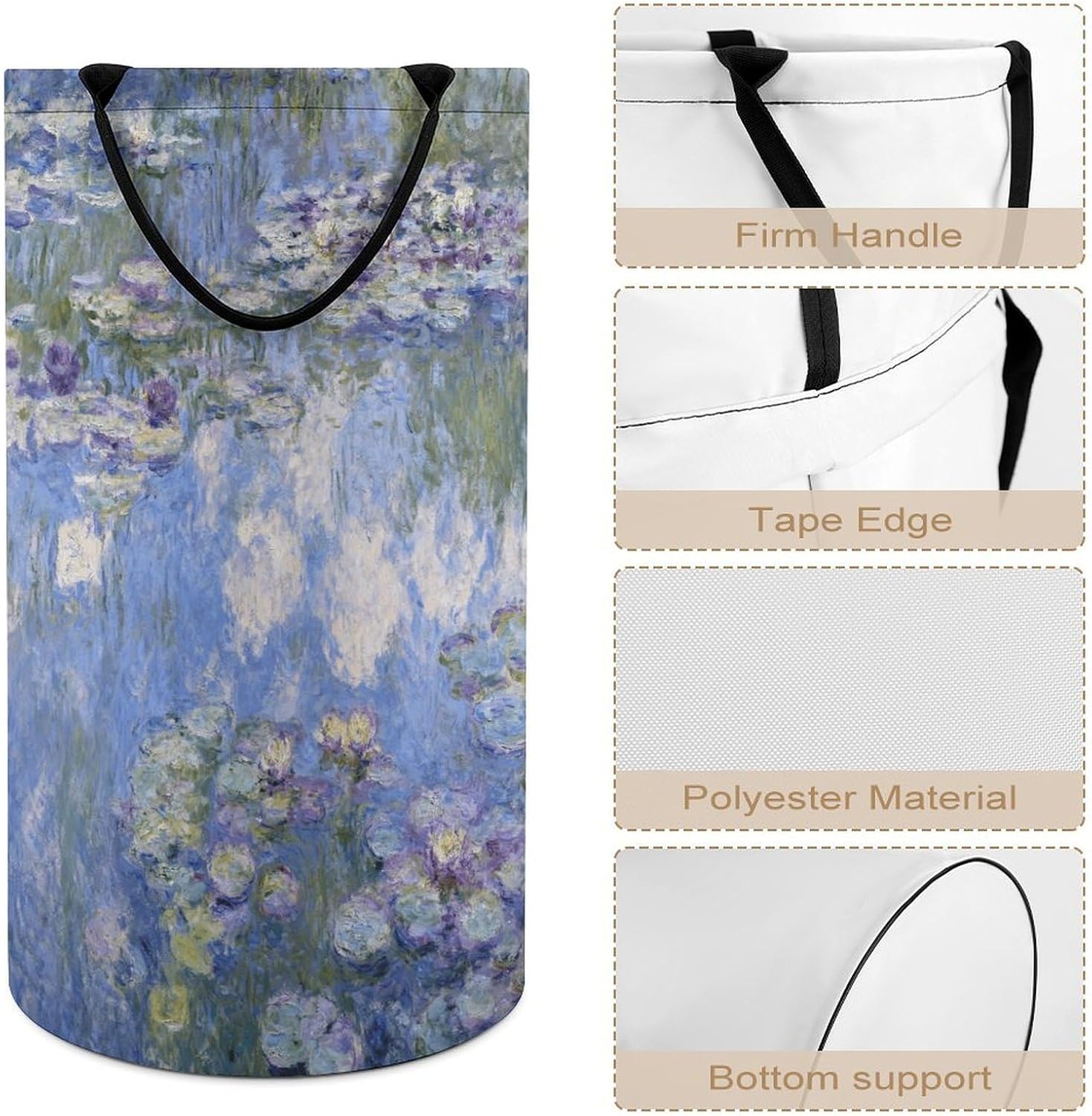 Dirty Clothes Basket Extra Large 110l Open Top Laundry Hamper With Portable Carry Handles, Foldable Waterproof Clothes Basket Spacious Laundry Bag For Bedroom Bathroom Laundry Room Dorm