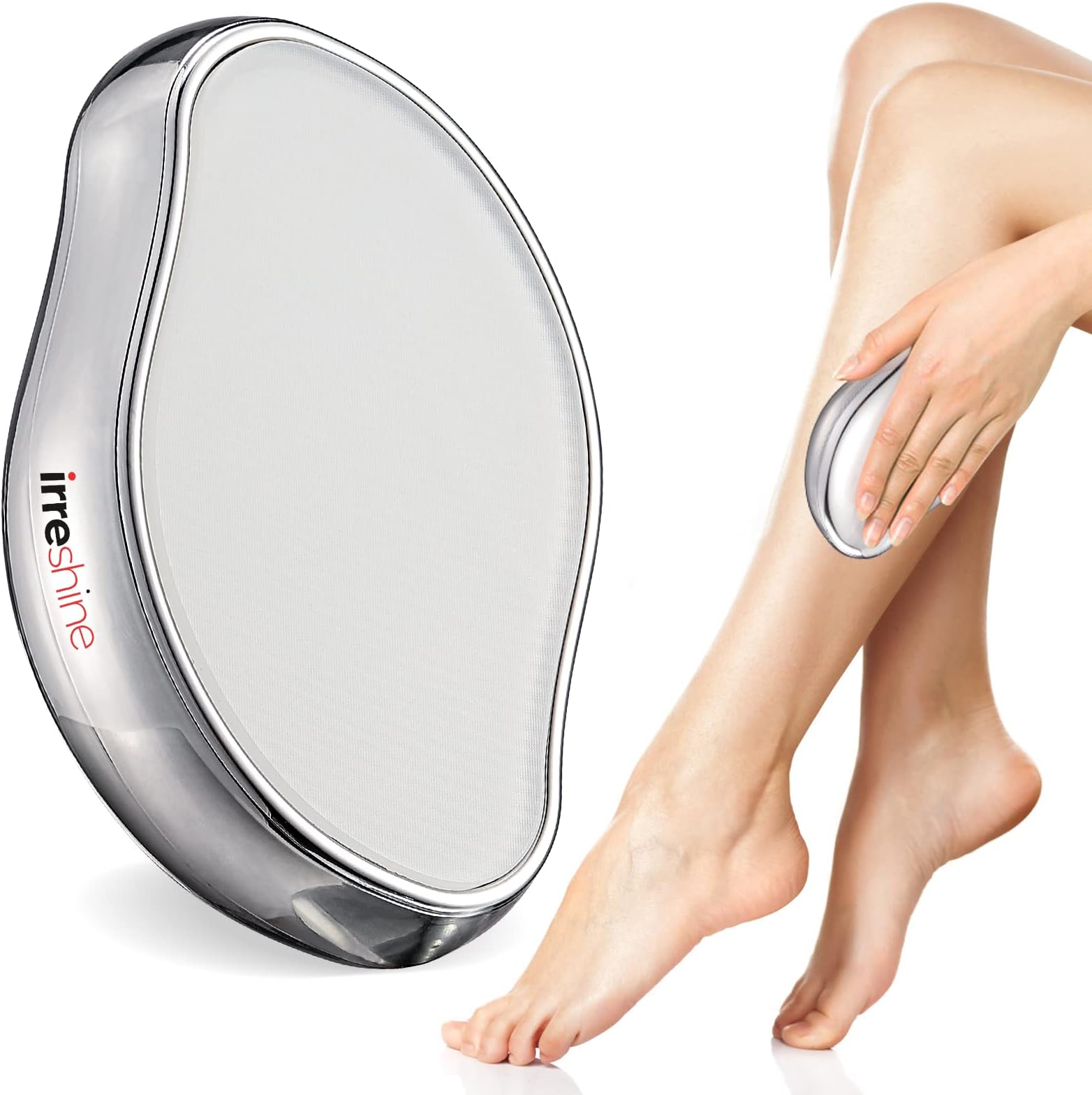 irreshine Crystal Hair Eraser for Hair Removal, Crystal Hair Remover for Men and Women, Magic Crystal Hair Remover with Gentle Skin Exfoliation – Easy to Use, Works On All Body Parts, White