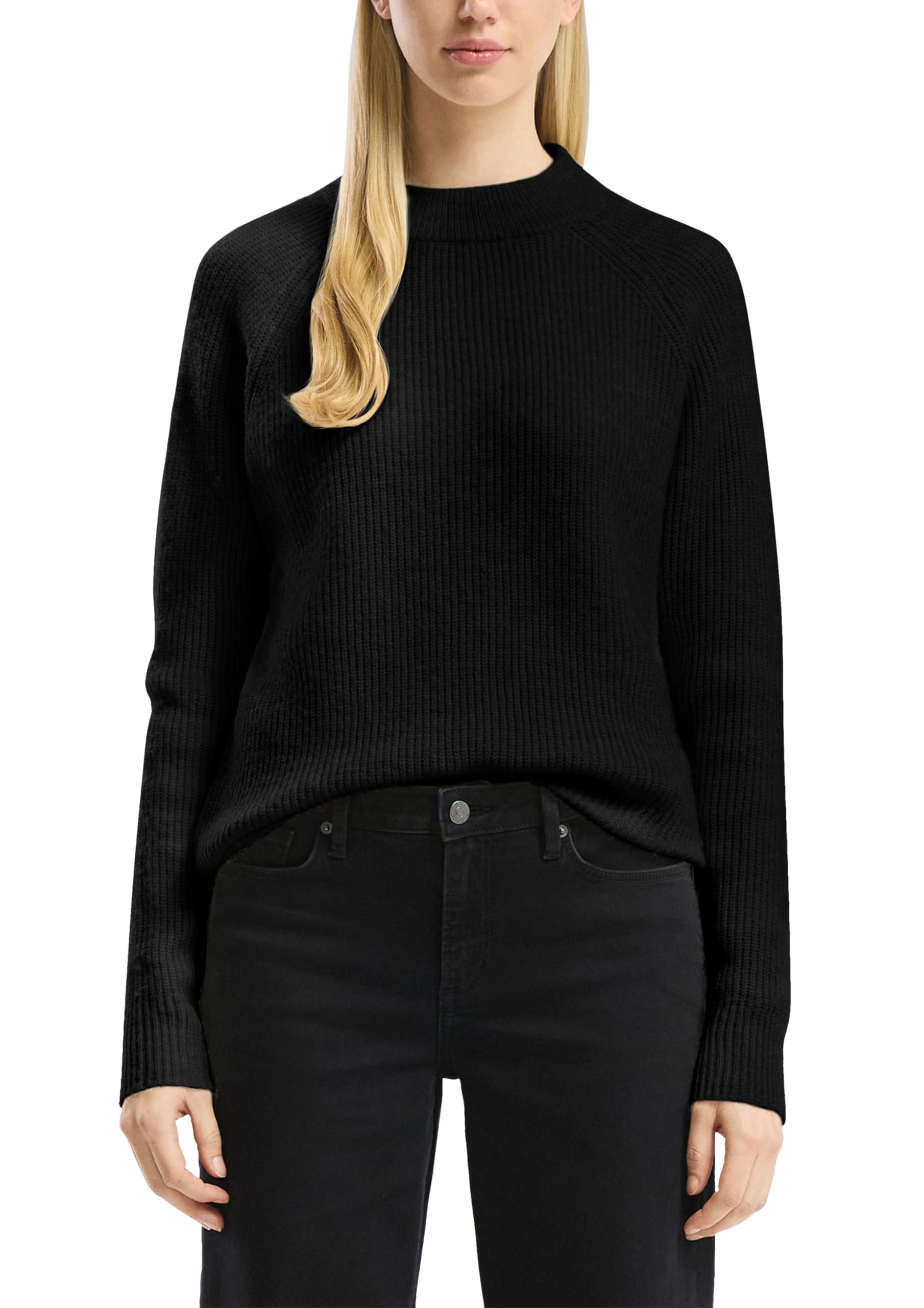 QS Crêpebluse mit Turn-up-Ärmel