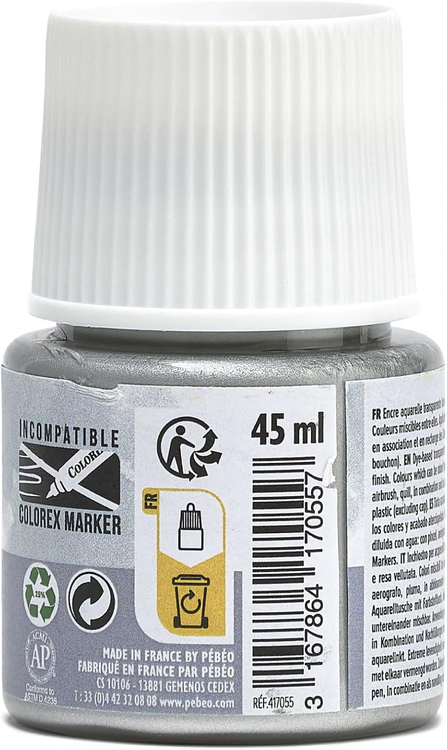 Pebeo Colorex Bottle, Silver