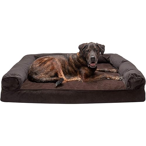 Furhaven Sofa-Style Pet Beds for Small/Medium/Large Dogs & Cats - Orthopedic, Cooling Gel, Memory Foam, & More
