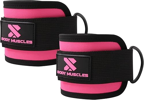 Miniatura 16 de Correas de tobillo para máquinas de cable para mujeres y hombres – Accesorio de cable de tobillo para gimnasio para patadas, entrenamientos de Negro