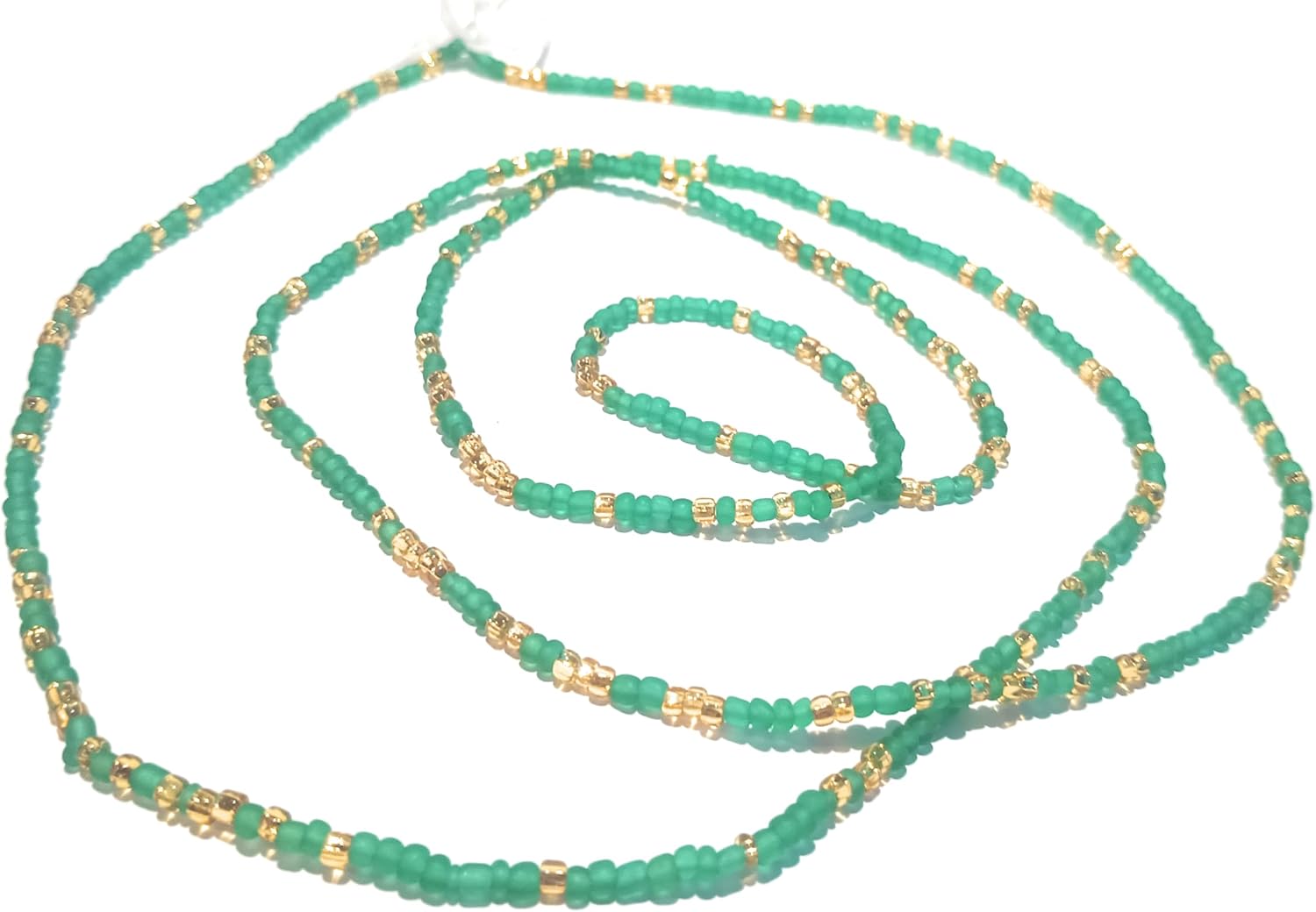 Multicolor Gold Waist Beads, 44-Inch Tie-On Strand, Variety of Color Choices