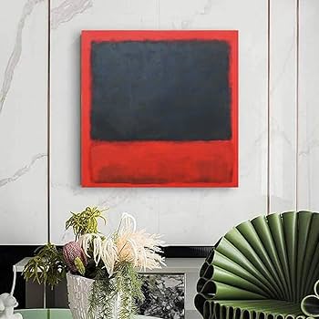 Amazon.co.jp: マーク・ロスコMark Rothko絵画作品（黒、赤 また