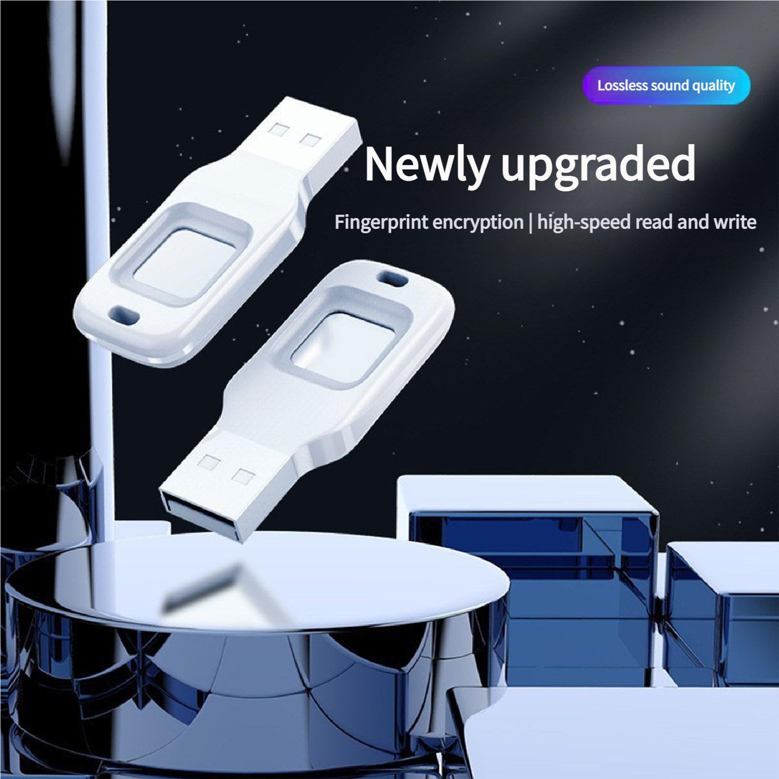 Chiavetta USB Type-C con crittografia delle Impronte digitali, chiavetta USB protetta da Password, 10 ID di Impronte digitali consentiti, chiavette USB 64GB