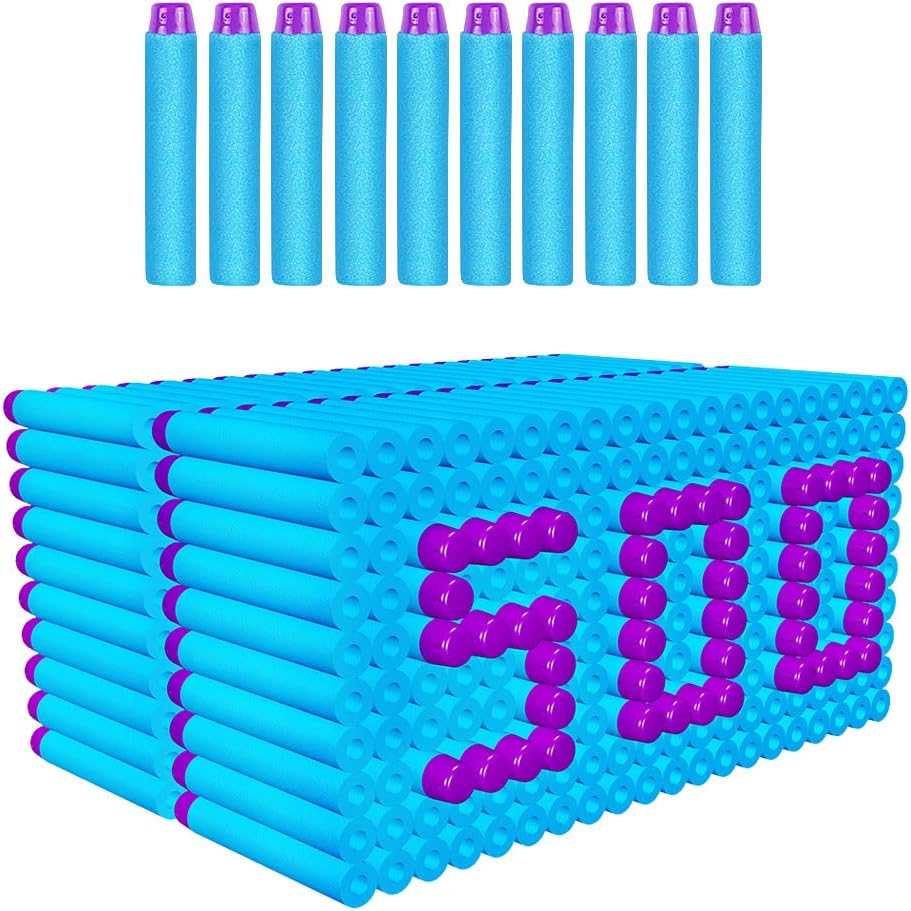 AMOSTING Refill Darts 500PCS Bullet for Nerf N-Strike Elite 2.0 Zombie Strike Rebelle - Compatible with All Elite Blasters