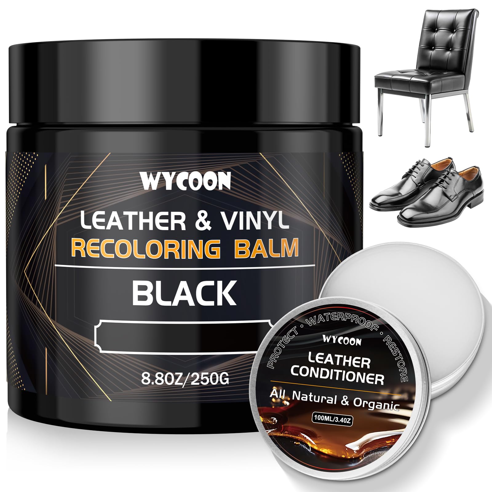 WYCOON 250g Leder Reparatur Set, Lederpflege & Lederfarbe für Ledersofas