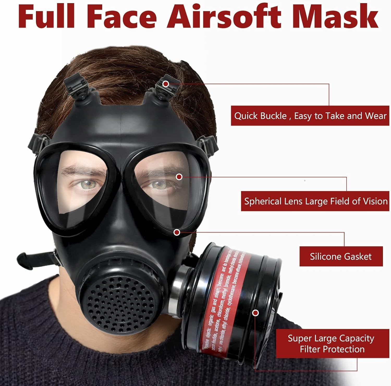 Maschera di protezione respiratoria con filtro per formaldeide, levigatura, resina epossidica