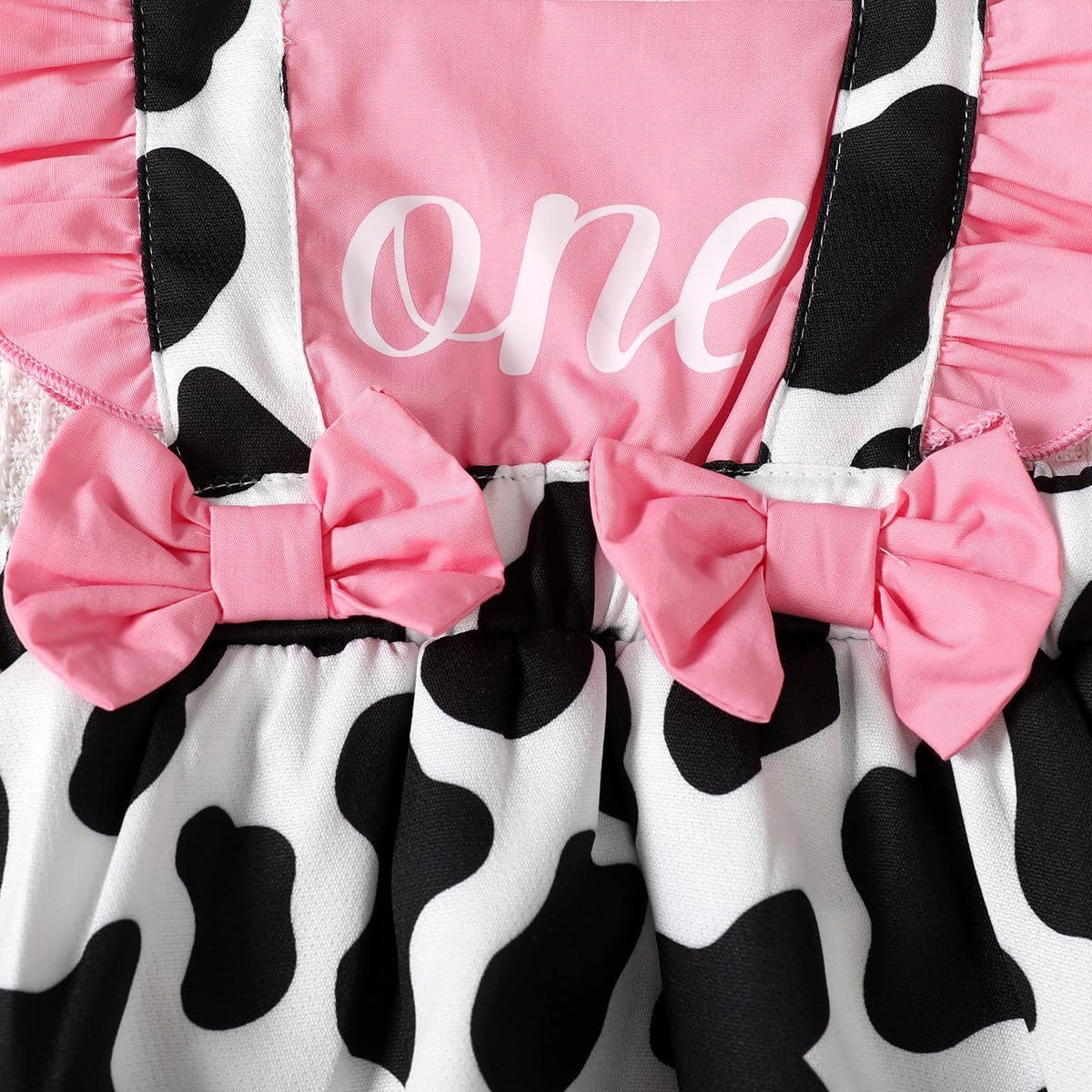 Baby Girl 1st Birthday Outfit Infant Girl First Birhtday Bodysuit Baby Cow Birthday Backless Outfit - Image 5