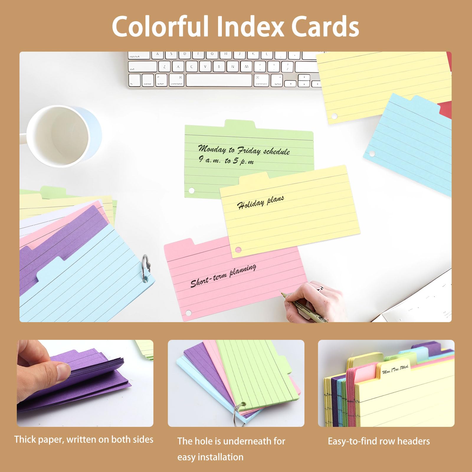 Scatola Flashcard Con 230 Carte - Per Apprendimento, Ufficio E Studio