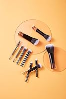 Vista 2 de Portable ON THE GO Makeup Brush Set, COSHINE 10pcs Easy-taken Mini Full Complete Function Cosmetic Brushes Kit with Brush Pouch (black)