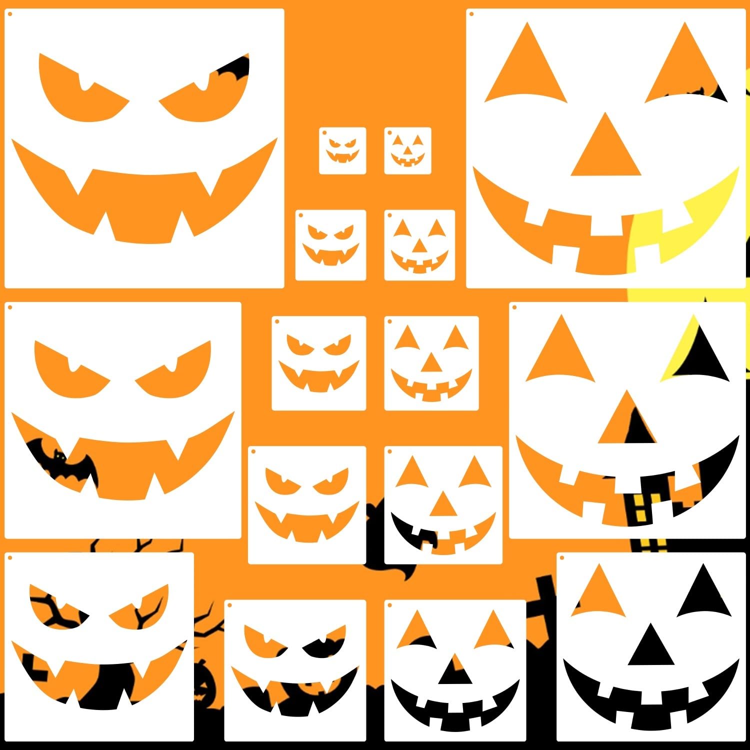 Pochoirs Halloween réutilisables pour décorer le bois et créer une ambiance festive chez vous