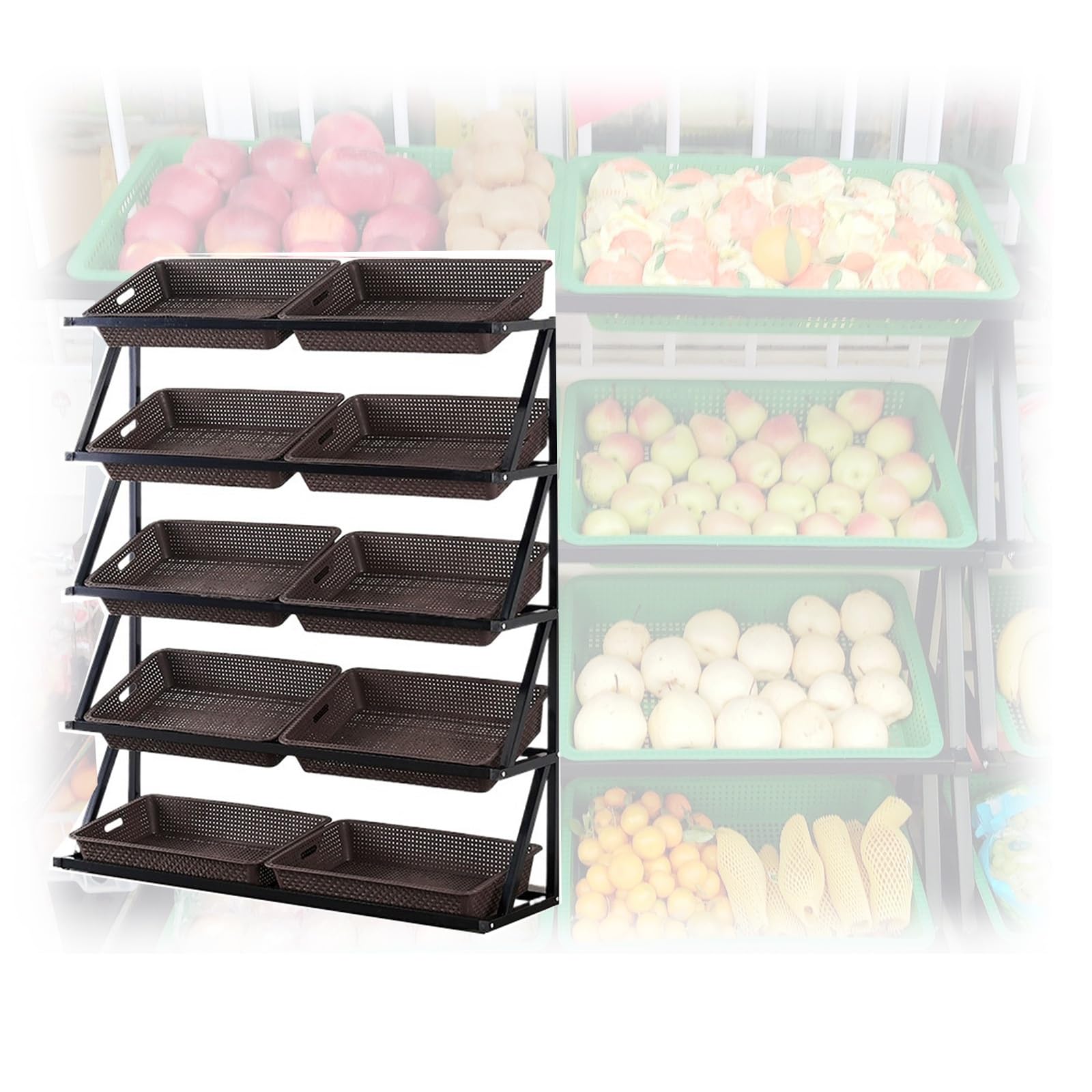 Organizador de alimentos para eliminar el desorden con sus 5 niveles amplios
