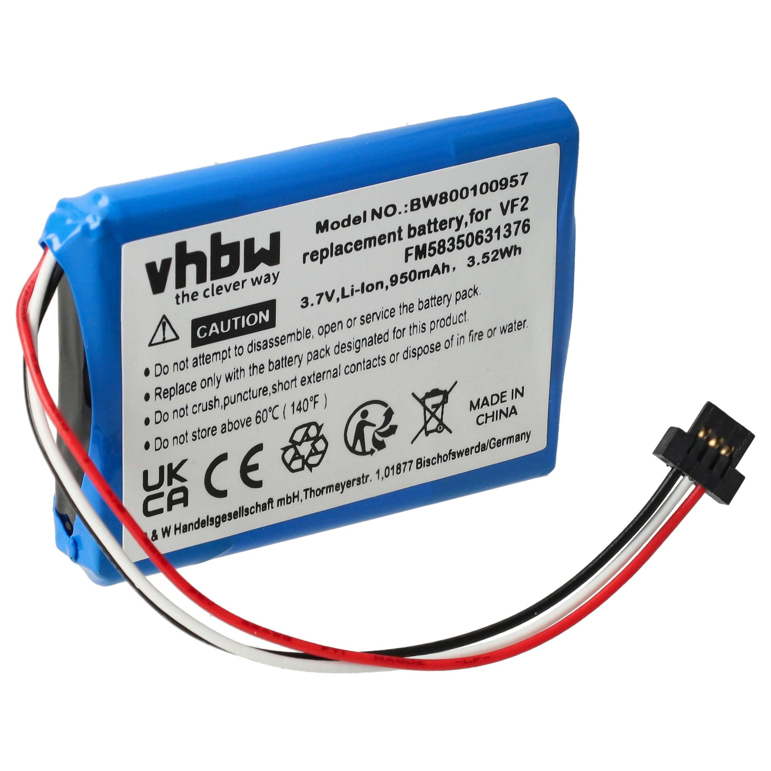 Batteria Akkunet Per TomTom N14644 – 3,7 V Li-Ion, 1100 MAh, Ricambio Per Navigatore GPS, Nero, Dimensioni 53x34x4 Mm - 3
