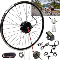 Rueda Eléctrica Bicicleta 29 Pulgadas AAADRESSES Kit Bicicleta EléCtrica, Kit ConversióN para Bicicleta EléCtrica, 20 24 26 27.5 28 29 Pulgadas 700C Rueda Delantera, 48V 250W 500W Motor Buje Delantero, para Bicicleta Carretera