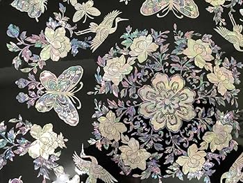 Amazon.co.jp: 韓国雑貨螺鈿細工漆塗り折りたたみ式高級お膳 OZ