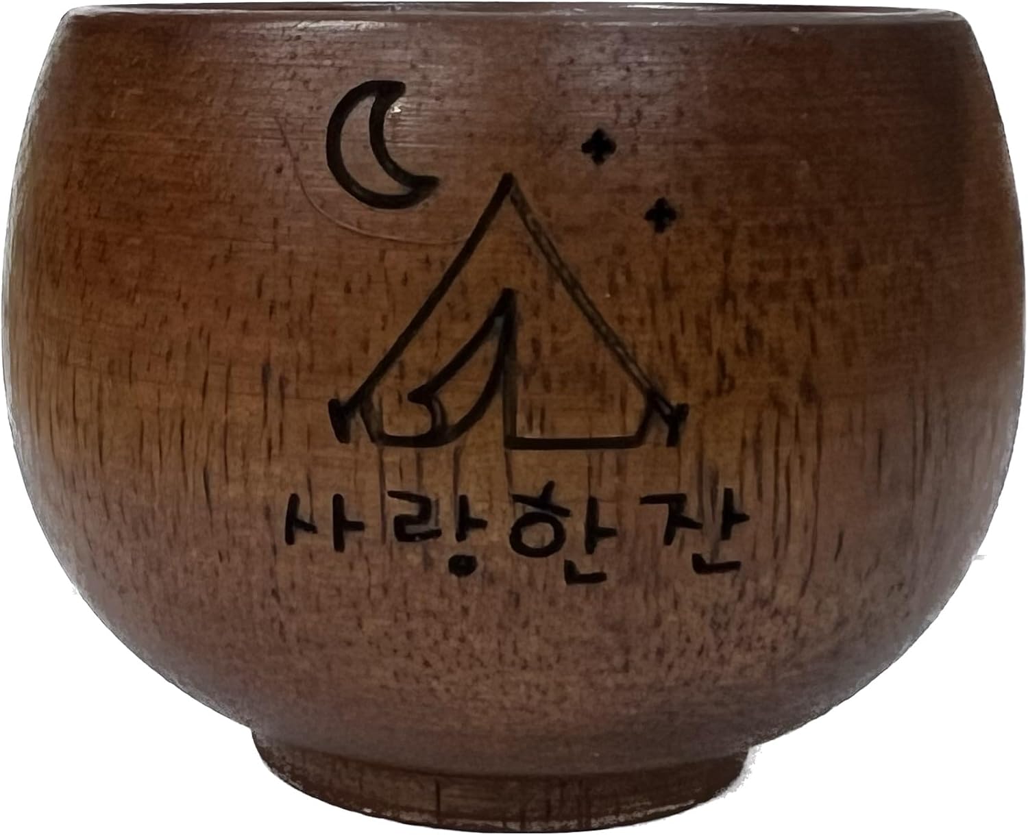 Korean Traditional wooden Shot Glasses Soju cup with gift box(2pcs) 소주잔