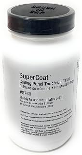 METAL MAGERY Armstrong Supercoat 5760 Replacement Touch-Up Paint for Ceiling Tiles & Acoustic Panels - White Latex 8oz