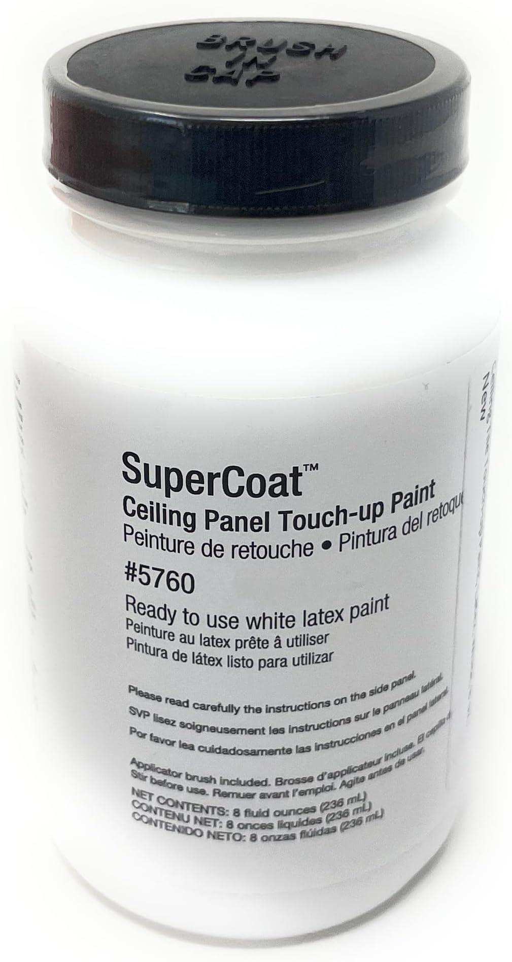 Replacement for Armstrong Supercoat 5760 Ceiling Tile Acoustic Panels Touch Up Paint White Latex 8 Oz.