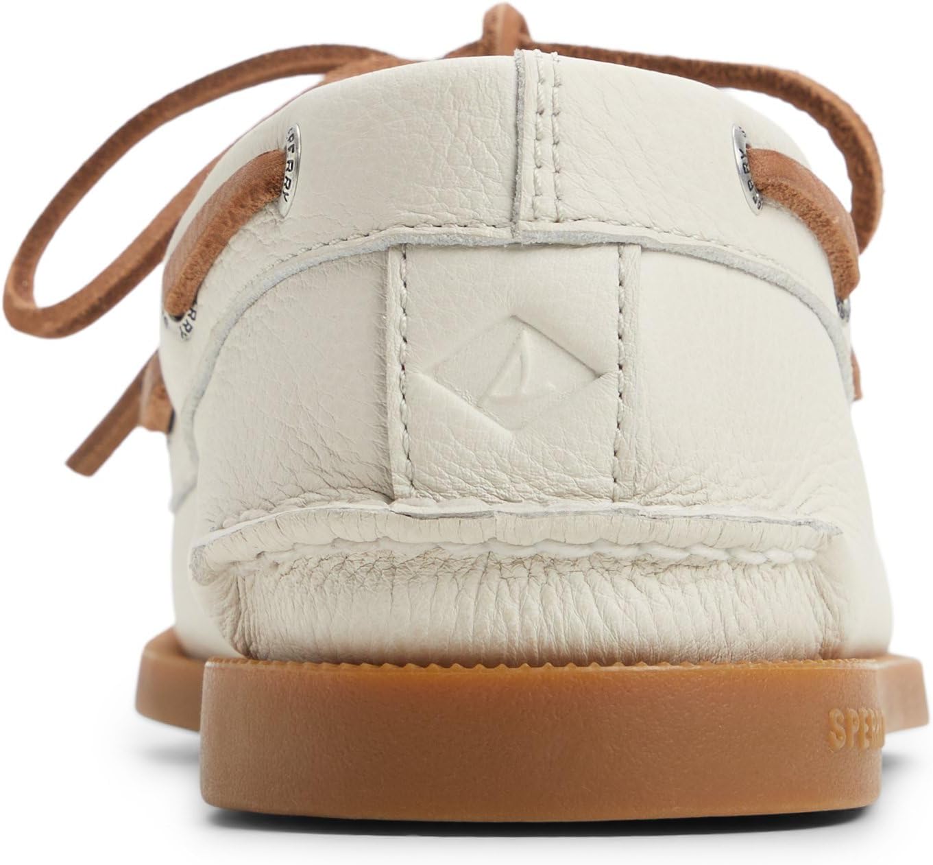 Sperry Men's Authentic Original™ 2-Eye Boat Shoe, White Leather, 12, W - Image 4