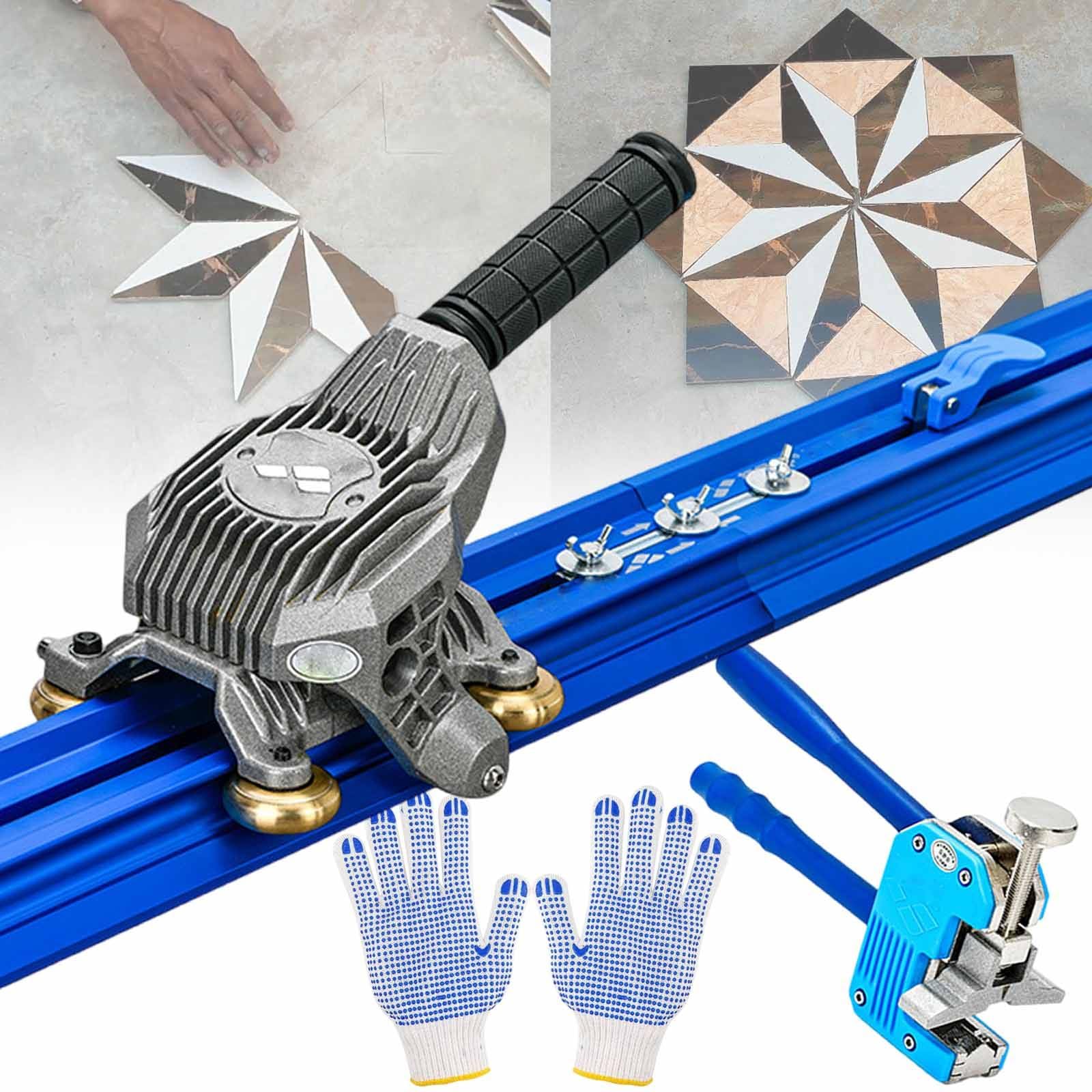 Cortador manual de azulejos de porcelana, 2,2 m, 2,3 m, 3,8 m, herramienta portátil de corte de azulejos con hoja de carburo de tungsteno, mandíbulas segmentadas y guía modular