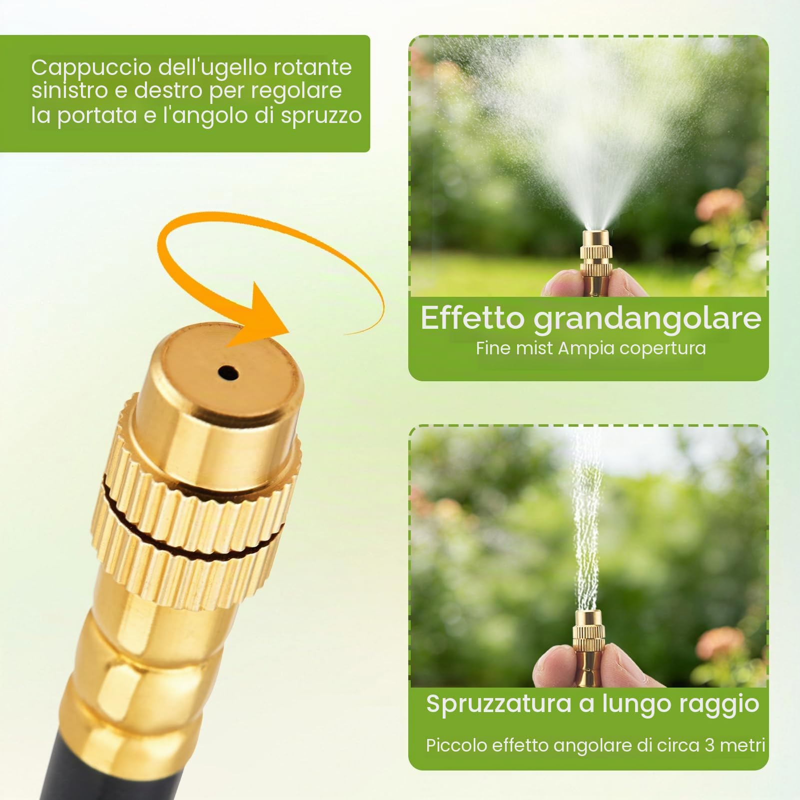 Kit Di Irrigazione A Goccia Automatica 30M,Irrigazione Completa A 360°,Regolazione Precisa Della Nebulizzazione Dell'Acqua,Sistema Di Irrigazione Per Giardino,Serra,Giardino Con Balcone | Irrigazione a 360°, regolazione precisa della nebbia d'acqua, facil
