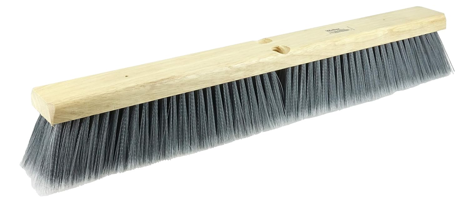 Weiler 42042 24" Fine Sweep Floor Brush, Flagged Silver Polystyrene Fill : Health & Household
