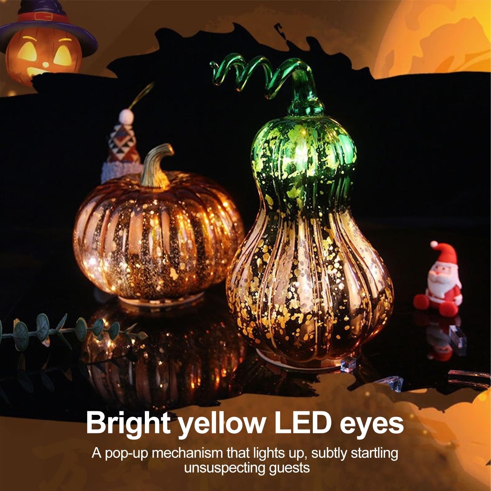 Szklana Lampa Dyniowa,dekoracja na Halloween,szklane Rzemiosło W Dyni