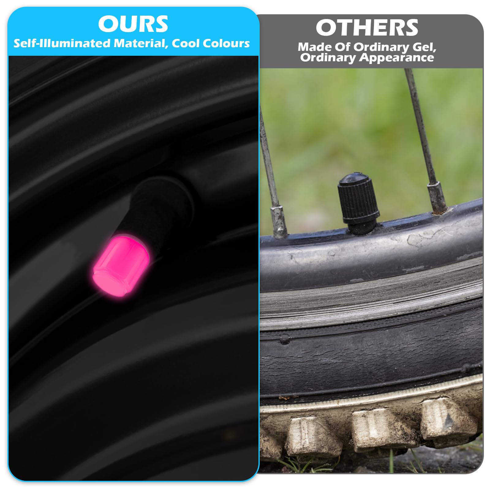 2pc Vélo Lumière Sans Batterie Montagne Vélo De Route Vélo Lumières LED