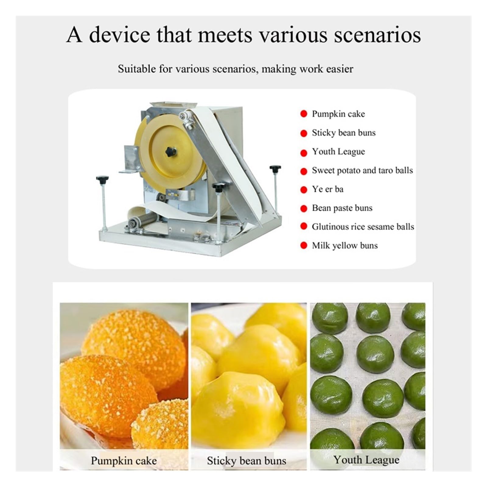 Macchina For La Produzione Di Palline Di Pasta Rotonde Di Piccole Dimensioni, Divisore Di Pasta Arrotondatore Regolabile, Macchina For La Produzione Di Palline Di Pane Da Forno
