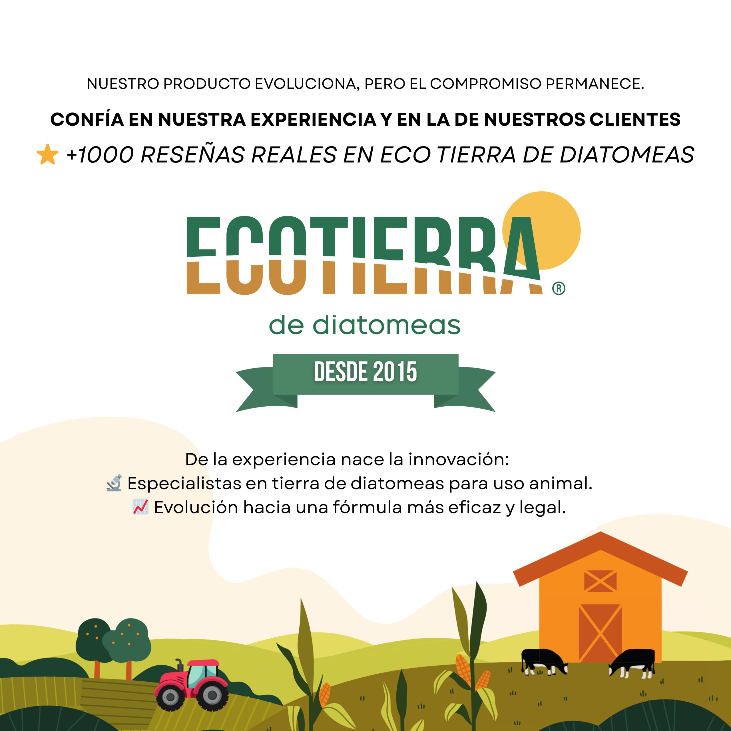ECO Tierra de Diatomeas® Micronizada 5kg+1kg – Complemento mineral a base de Tierra de Diatomeas, Sin Calcinar, para Alimentación Animal – Seguridad, Calidad y Compromiso desde 2015
