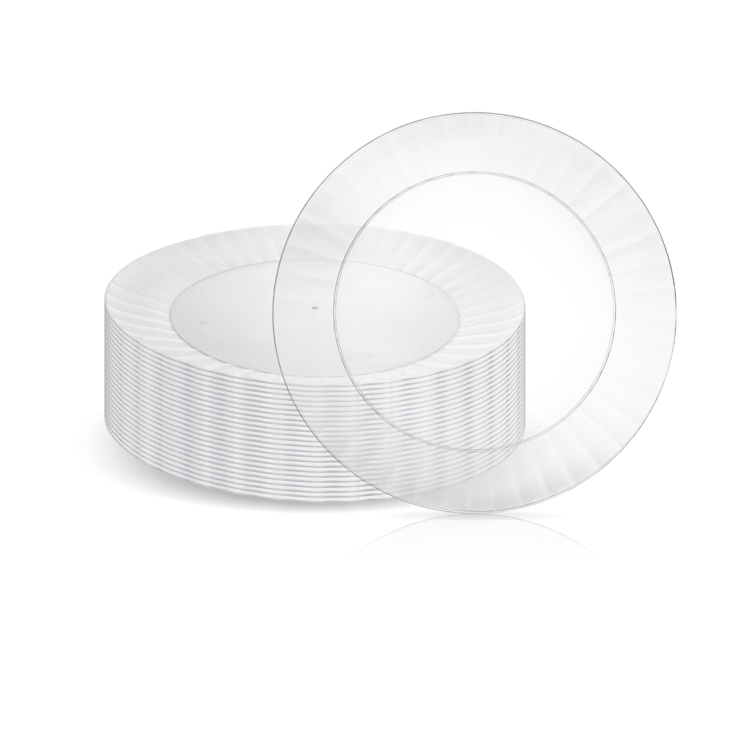 Deluxe Appetizer Plates - 24 Clear Plates -4